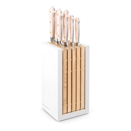 WUSTHOF Classic Pink Himalayan Salt 8-pc White Knife Block Set