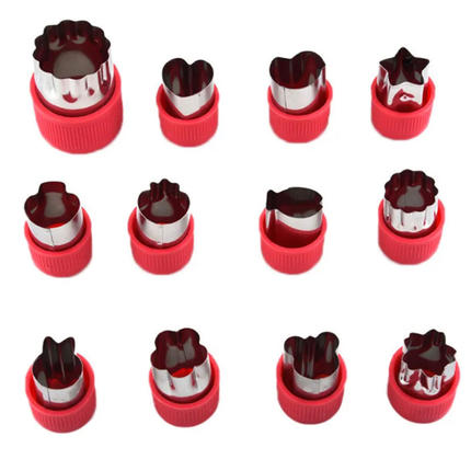 Mini Fruit & Veggie Cutters, S/12
