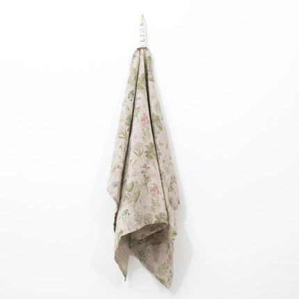 100% Linen Tea Towel, Botany on Natural