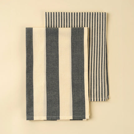 Hampton Stripe Tea Towels S/2