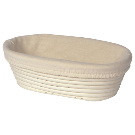 Banneton Basket w/Liner, 25cm (10") Oval