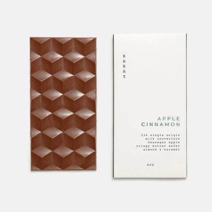 KARAT CHOCOLATE Apple Cinnamon Bar, 80g.