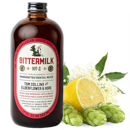 BITTERMILK Cocktail Mix, Tom Collins with Elderflower & Hops