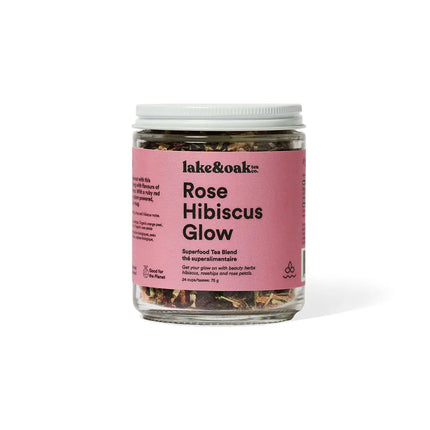 LAKE & OAK Rose Hibiscus Glow Superfood Tea Blend