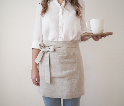 OKANAGAN STITCHING Bistro-Style Linen Apron