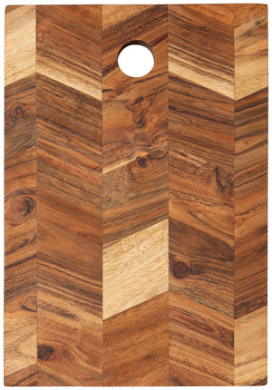 Acacia Chevron Serving Board, 10.25"