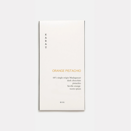 KARAT CHOCOLATE Pistachio Orange Dark, 80g