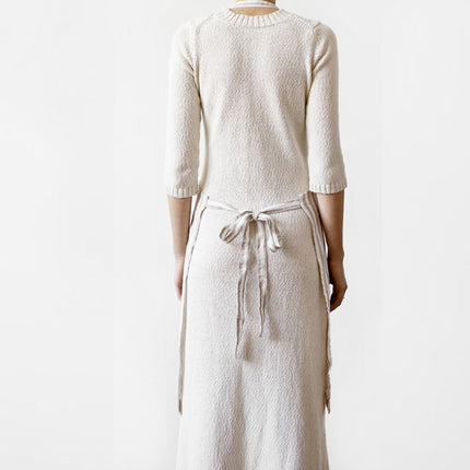 Linen Daily Apron, Natural White Stripe