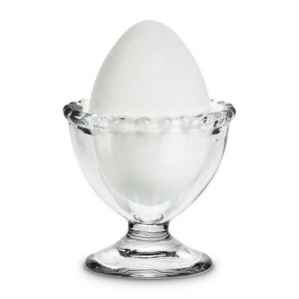 Dotted Edge Glass Egg Cup
