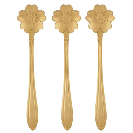 Gold-Finish Flower Spoon, Individual
