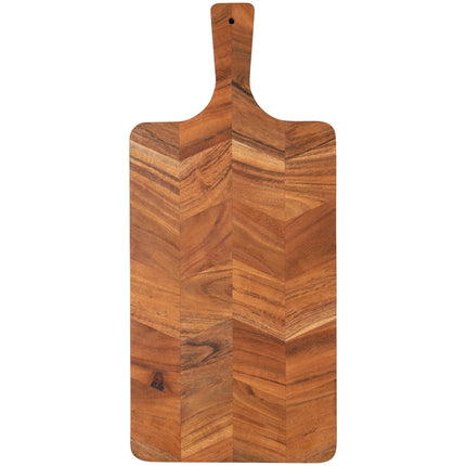 Acacia Chevron Handled Serving Board