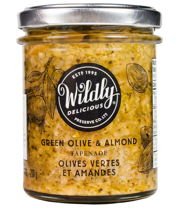 WILDLY DELICIOUS Green Olive & Almond Tapenade