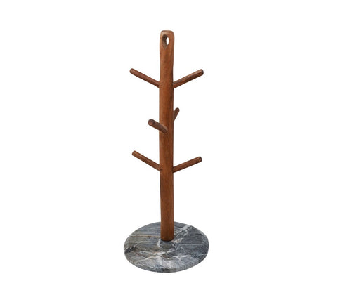 Marble & Wood Mug Tree