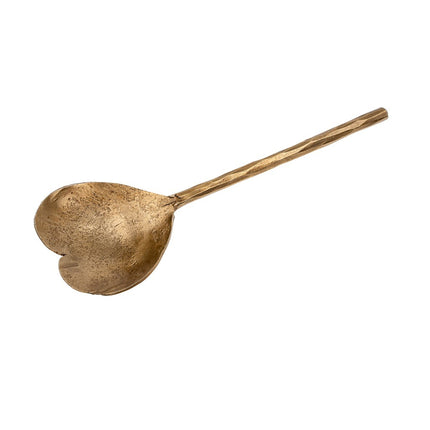Forged Iron Heart Spoon, Gold Finish