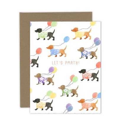 ALMEIDA ILLUSTRATIONS Let's Party Dog Birthday
