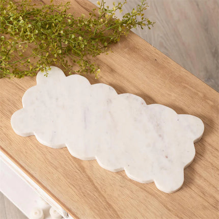 Scalloped Marble Tray