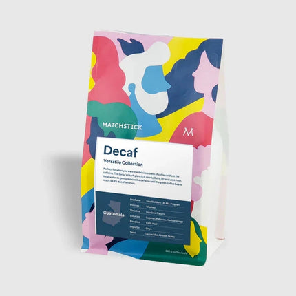 MATCHSTICK COFFEE BEANS Versatile Collection Decaf, 340g.