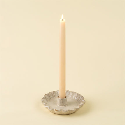 Petal Stoneware Candle Holder