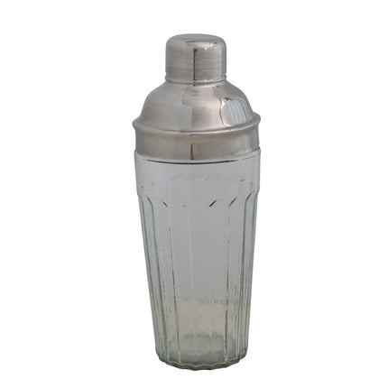 Glass and Stainless Steel Cocktail Shaker
