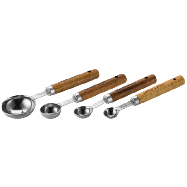 Stainless Steel & Walnut Measuring Spoons