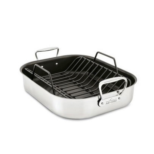 ALL-CLAD Non-Stick Roasting Pan with Rack, 13" x 16" x 3"