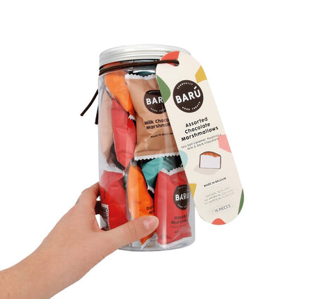 BARU Fluffy Chocolate Marshmallow Gift Jar, 208g