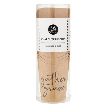 Disposable Paper Charcuterie Cups, Set of 12