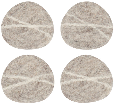 Striato Felt Wool Coasters, Set of 4