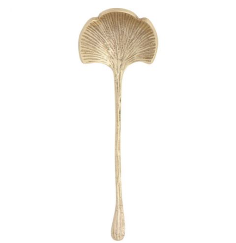 100" Brass Gingko Spoons, Individual