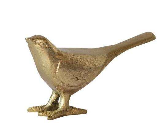 Cast Aluminum Bird w/Gold Finish