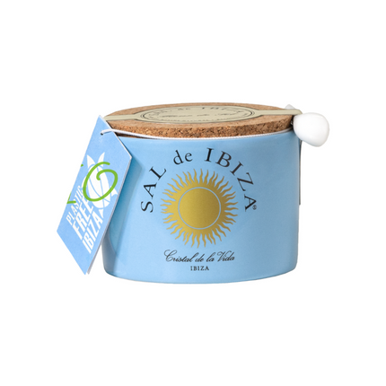 SAL DE IBIZA Fleur De Sel in Ceramic Pot, Black Garlic