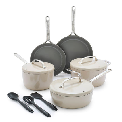 GREEN PAN Induction Ready Ceramic Nonstick 11-Piece Cookware Set