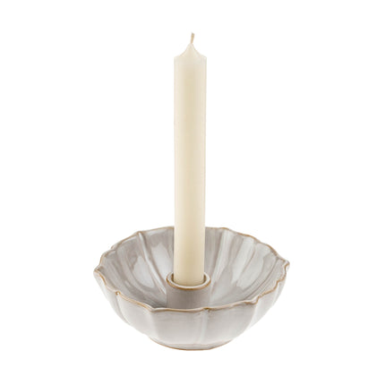 Lotus Stoneware Candle Holder