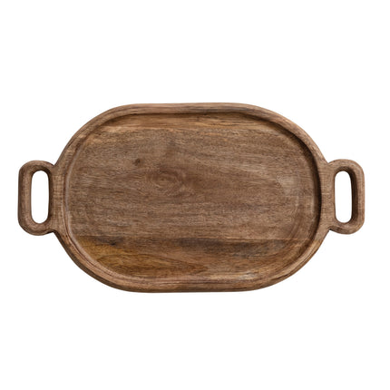 Mango Wood Tray w/Handles