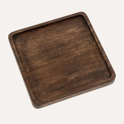 Stained Mango Wood Square Tray