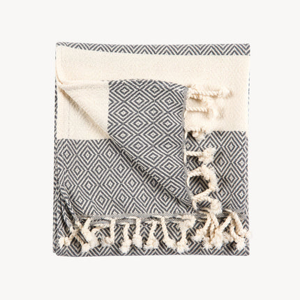 POKOLOKO Lined Diamond Turkish Tea Towel