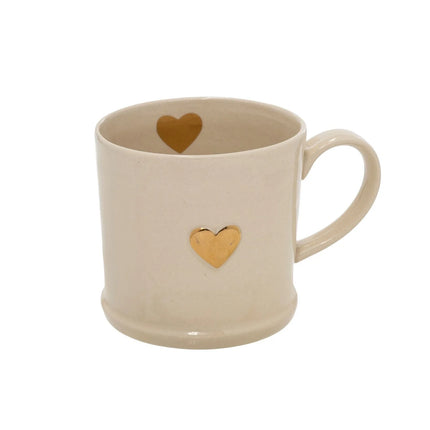 Glazed Gold Heart Mug