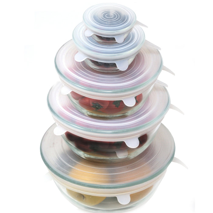 Silicone Stretch Lids, Set of 5 Clear