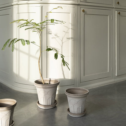 BERGS POTTER Fleur Clay Pots w/Tray