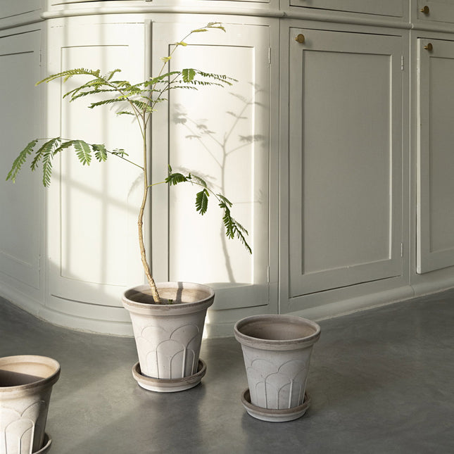 BERGS POTTER Fleur Clay Pots w/Tray