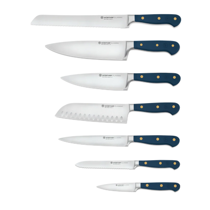 WUSTHOF Classic Wild Blueberry 8-pc White Knife Block Set