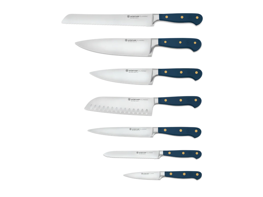 WUSTHOF Classic Wild Blueberry 8-pc White Knife Block Set
