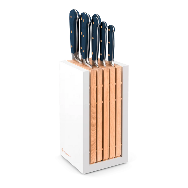 WUSTHOF Classic Wild Blueberry 8-pc White Knife Block Set