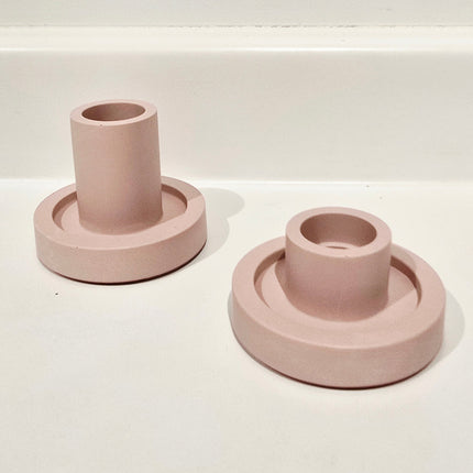 Round Candle Holder, Nude