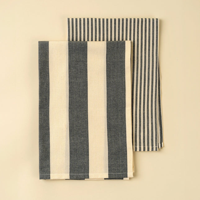 Hampton Stripe Tea Towels S/2