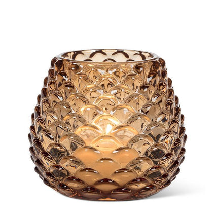 Amber Pinecone Votive