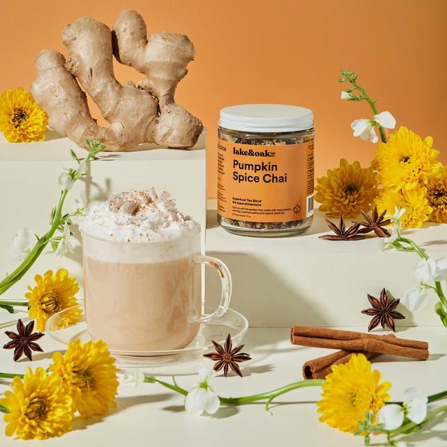 LAKE & OAK Pumpkin Spice Chai Superfood Tea Blend