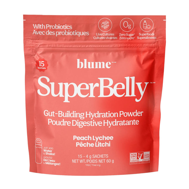 BLUME Gut-Building Hydration Powder, Peach Lychee
