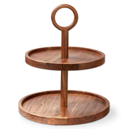 Loop 2-Tier Acacia Wood Server