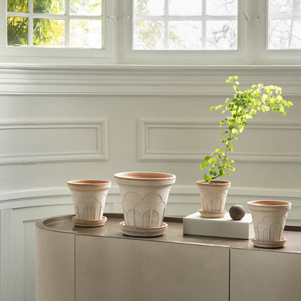 BERGS POTTER Fleur Clay Pots w/Tray